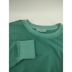 Zenana Teal Green Mineral Wash Raw Seam Crewneck Sweatshirt BTW-4567Y Small